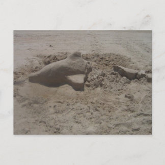 Stort Dolphin Sandcastle-vykort Vykort