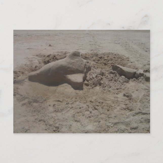 Stort Dolphin Sandcastle-vykort Vykort (Framsida)