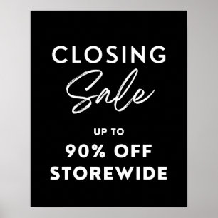 Stort försäljningsförsäljningsskylt för butik, upp poster