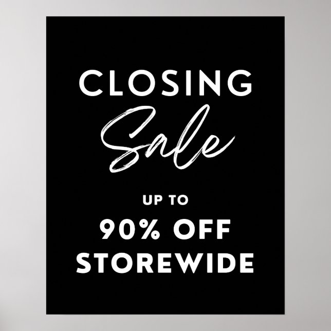 Stort försäljningsförsäljningsskylt för butik, upp poster (Framsidan)