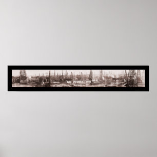 Stort foto 1920 för produktionolja TX Poster