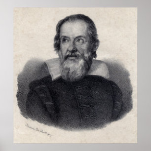 Stort Galileo Galilei konsttryck Poster