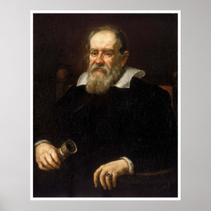Stort Galileo Galilei konsttryck Poster