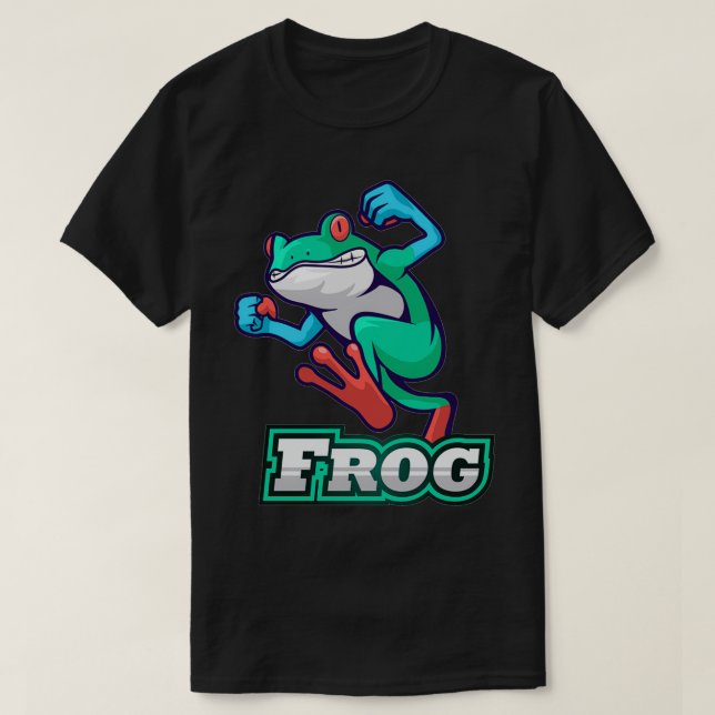 Stort groda anpassningsbar Horned Frog 1 T Shirt (Design framsida)