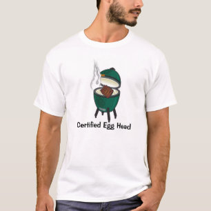 Stort grönt ägg, auktoriseradägghuvud t-shirt