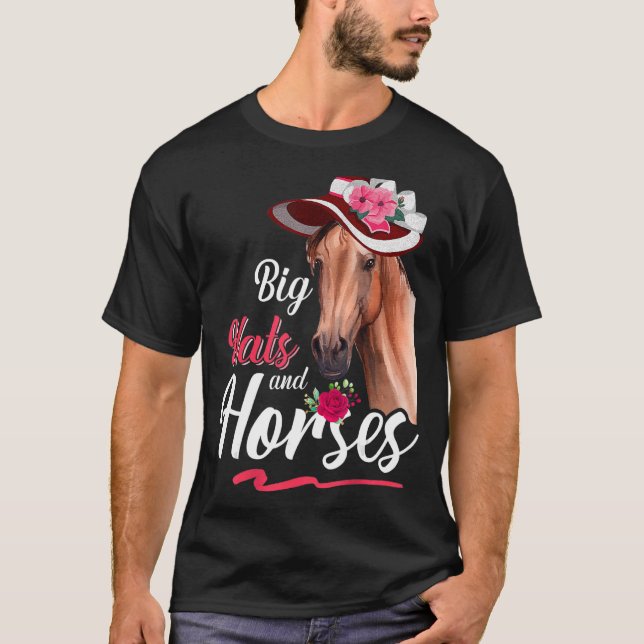Stort hattar och hästhästar, hårkuddar, hårtorn, f t shirt (Framsida)