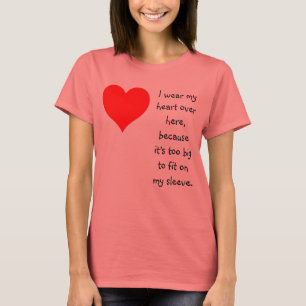 Stort -hjärtad t-shirt