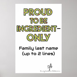 Stort hushåll med endast ingredienser poster