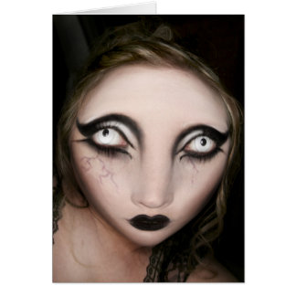 Stort huvud hälsningskort