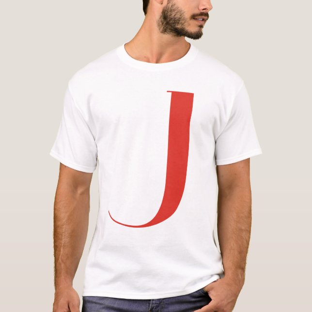 Stort J: Jeanne Moderno Lettres Tee Shirt (Framsida)