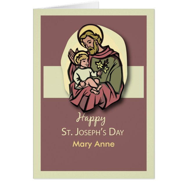 Stort Joseph Browns eget namn Hälsningskort (Framsidan)