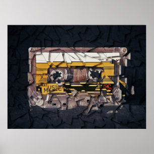 Stort kassettband poster
