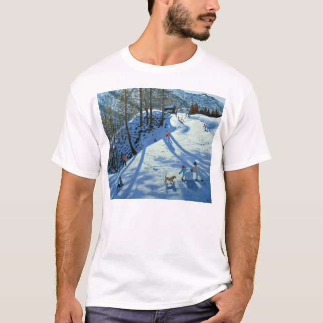 Stort kasta snöboll Zermatt Tee Shirt (Framsida)