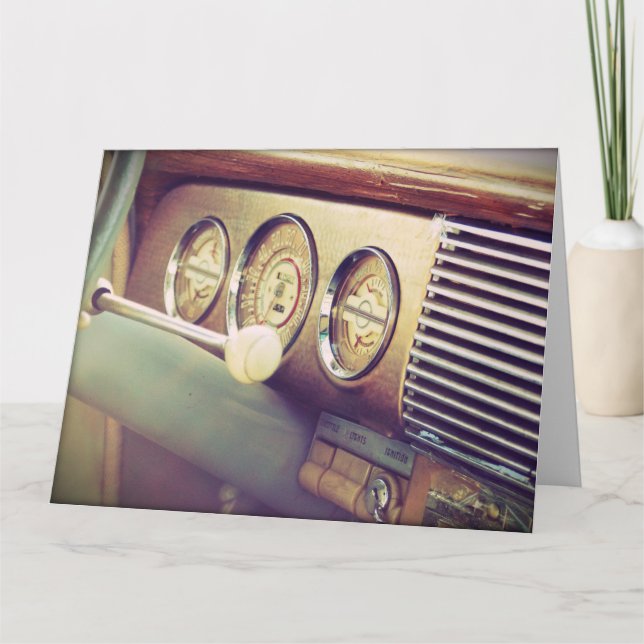 Stort kort för antika klassiska bilar (Framsida)