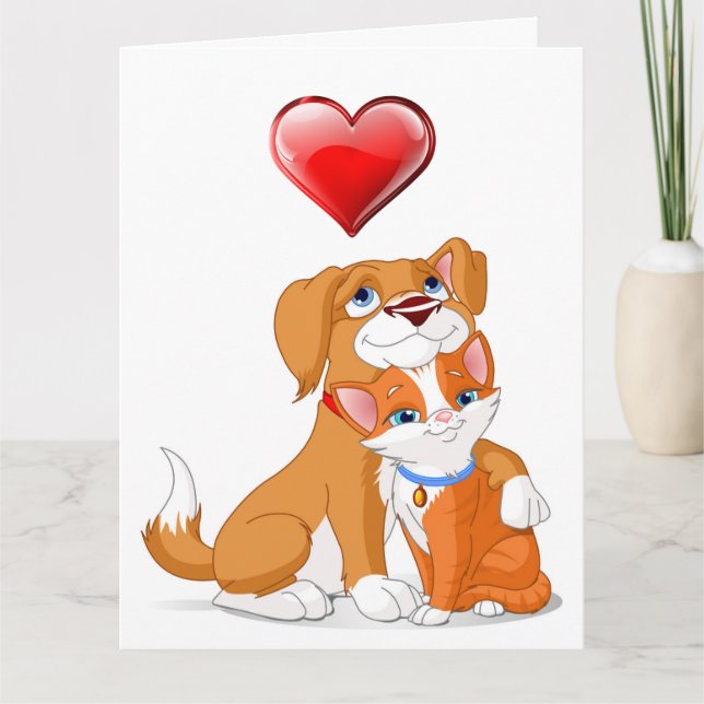 Stort kort Kärlek/Tack (Framsida)