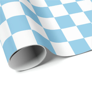 Stort ljust - blått- och vitkontroller som slår presentpapper