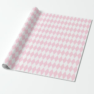 Stort ljust - rosa- och vitHarlequin Presentpapper
