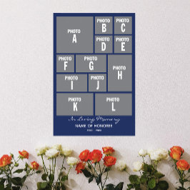 Stort minnes collage med dina foton poster