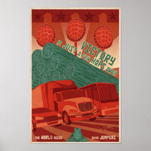Stort - modig propagandaaffisch för galleri poster