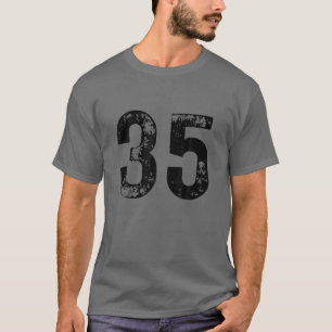 stort nummer 35 för 35e födelsedag 35 år t shirt