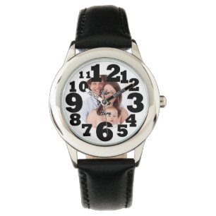 Stort numrerat personligfoto armbandsur
