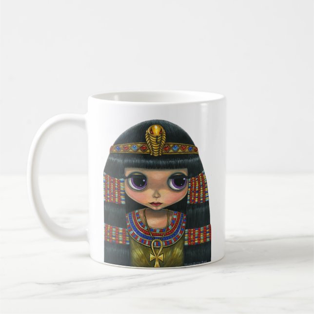 Stort öga Cleopatra Girl Doll Cute Kaffemugg (Vänster)