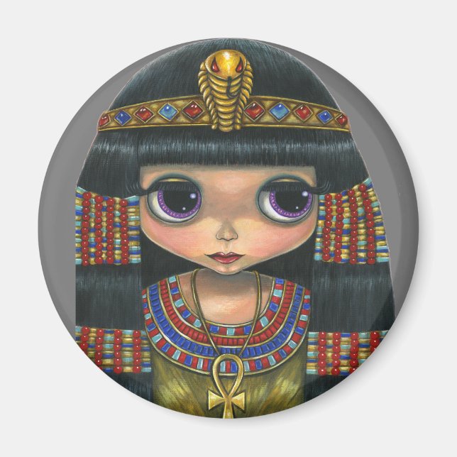 Stort öga Cleopatra Girl Doll Cute Magnet (Framsidan)