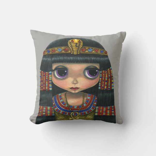 Stort öga Cleopatra Queen Girl Doll Kudde (Framsida)