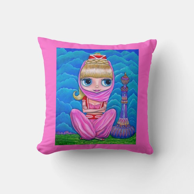 Stort öga Genie Doll med Magic Flaska Kudde (Framsida)