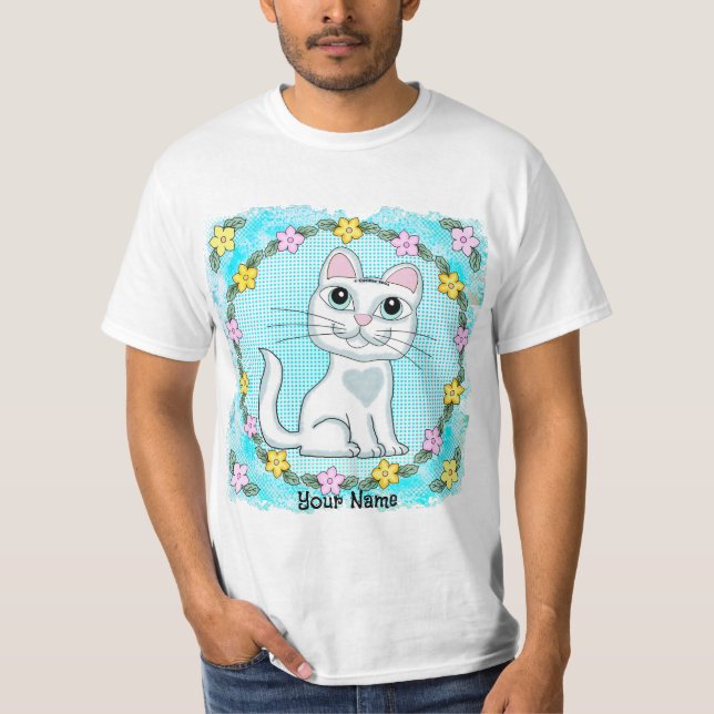 Stort öga Kitten Cat T Shirt (Framsida)