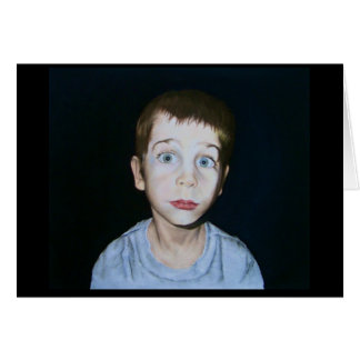 Stort öga pojke av Debby Wang Hälsningskort