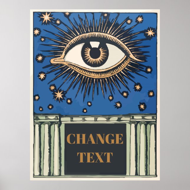 Stort öga, redigera text poster (Framsidan)
