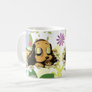 stort öga sovkupig Hund Djurart Art Th Kaffemugg