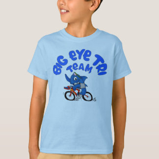 stort öga tri-Blått Tee Shirt