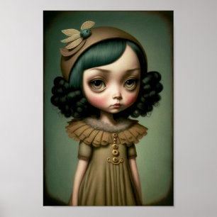 Stort öga utskrift av Flapper Girl Art Poster