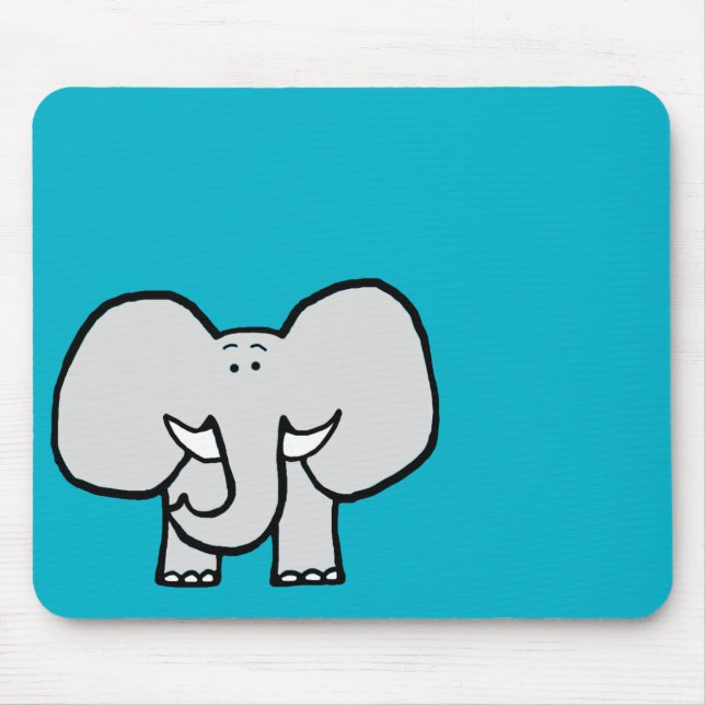Stort öron elefanten Mousepad Musmatta (Framsidan)
