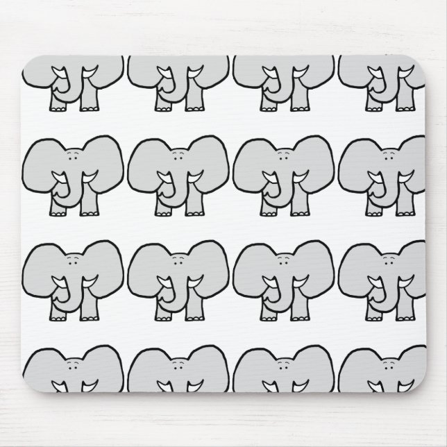 Stort öron elefanten Mousepad Musmatta (Framsidan)
