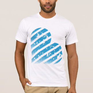 Stort på blått tee shirt
