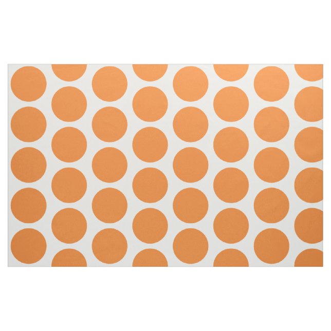 Stort polka dotstyg för orange vit tyg (Yard)