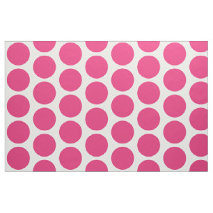 Stort polka dotstyg för rosa vit tyg