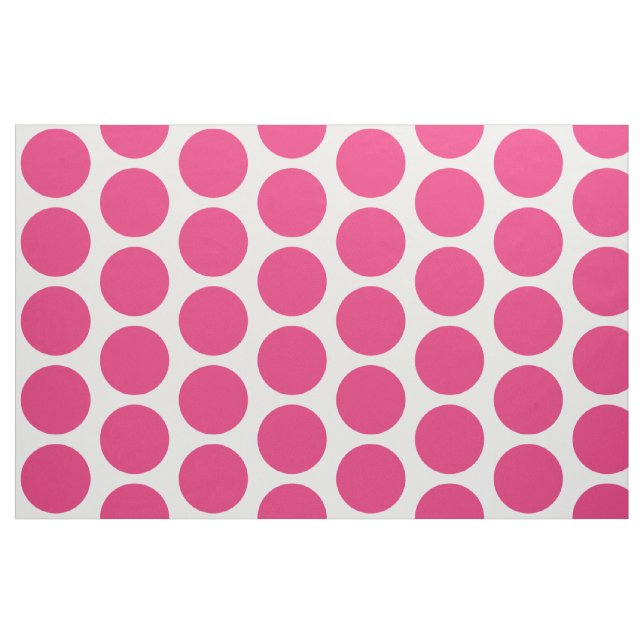 Stort polka dotstyg för rosa vit tyg (Yard)