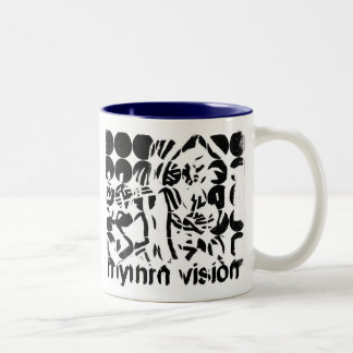 Stort pricka fotomuggen Två-Tonad mugg