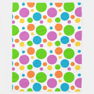 Stort pricker polka dotsullfilten fleecefilt