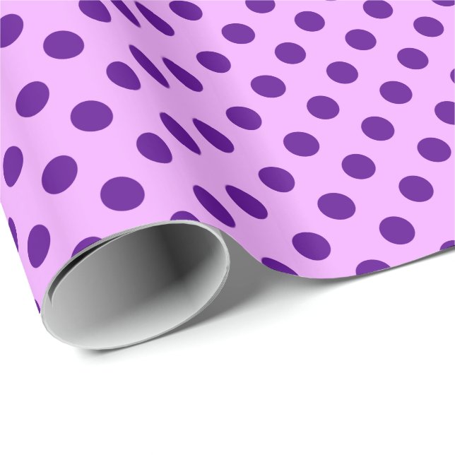 Stort retro pricker - lilor på orchid presentpapper (Rullad Hörn)