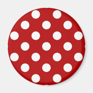 Stort retro pricker - rött och vit magnet