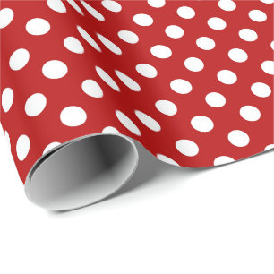 Stort retro pricker - rött och vit presentpapper