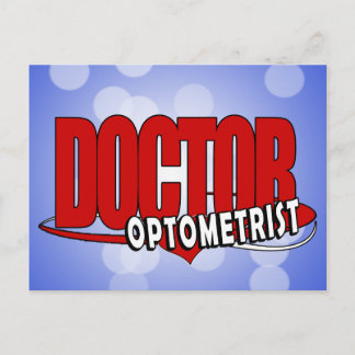 STORT RÖTT FÖR OPTOMETRIKERLOGOTYPDOKTOR VYKORT