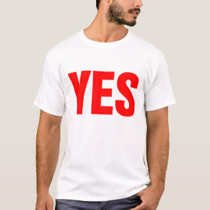 Stort rött JA T-shirt