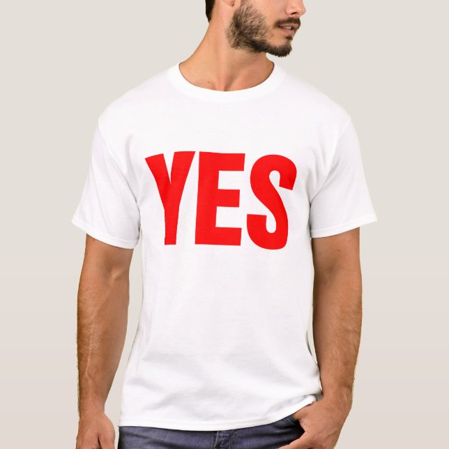 Stort rött JA T-shirt (Framsida)