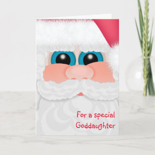 Stort Santa för god julGoddaughter ansikte Helgkort